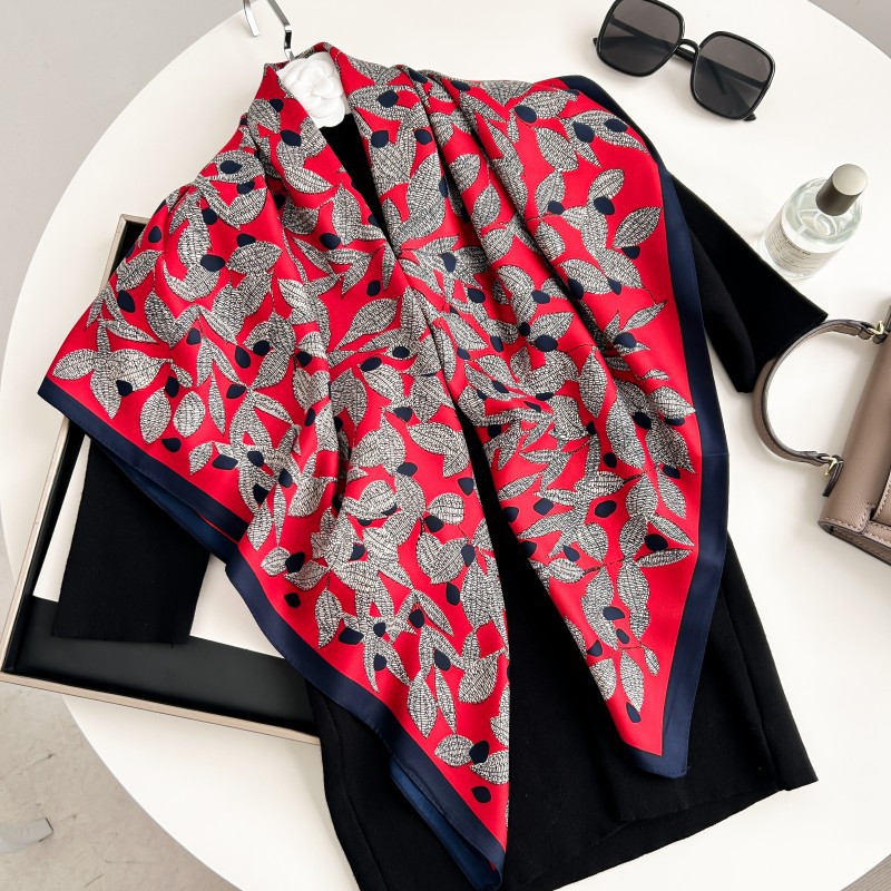 Silk Neck Scarf - Kwadratowa apaszka 90 cm, wysokiej jakości