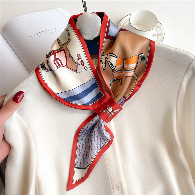 Scarf Silk Square - Luksusowa marka obcisła szalik na szyję
