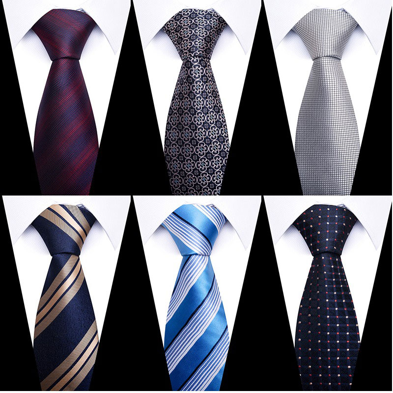 Silk Tie Striped - 100% jedwabny krawat marki 8 cm