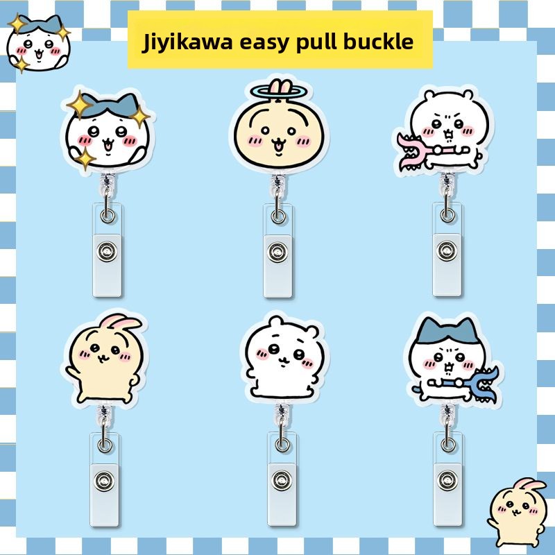 Lanyard Badge Holder - Wysuwany identyfikator Jiyi, uroczy klips do