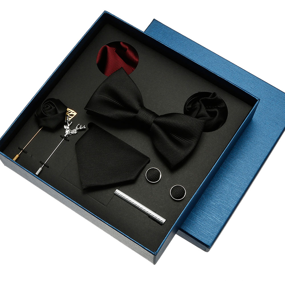 Czerwono-Niebiesko-Czarny Klas – Pocket Square Set recenzja i cena