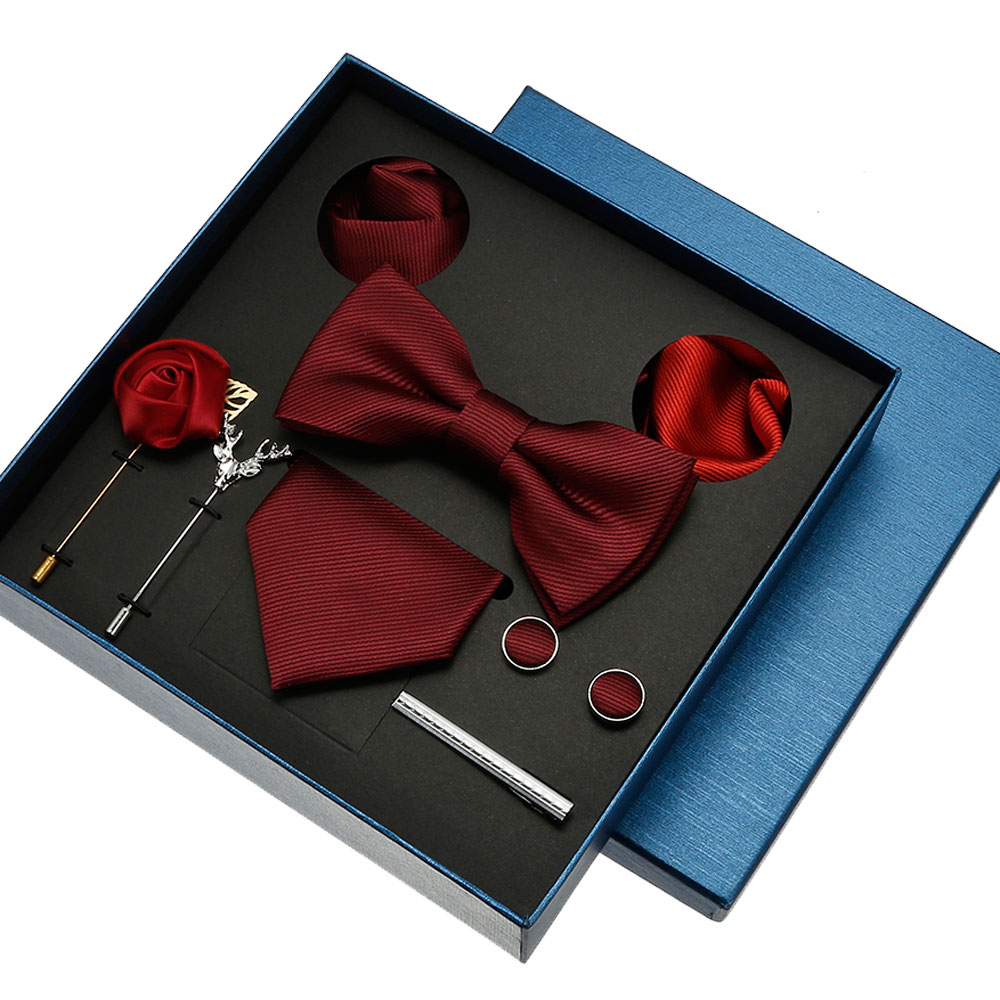 Czerwono-Niebiesko-Czarny Klas – Pocket Square Set recenzja i cena