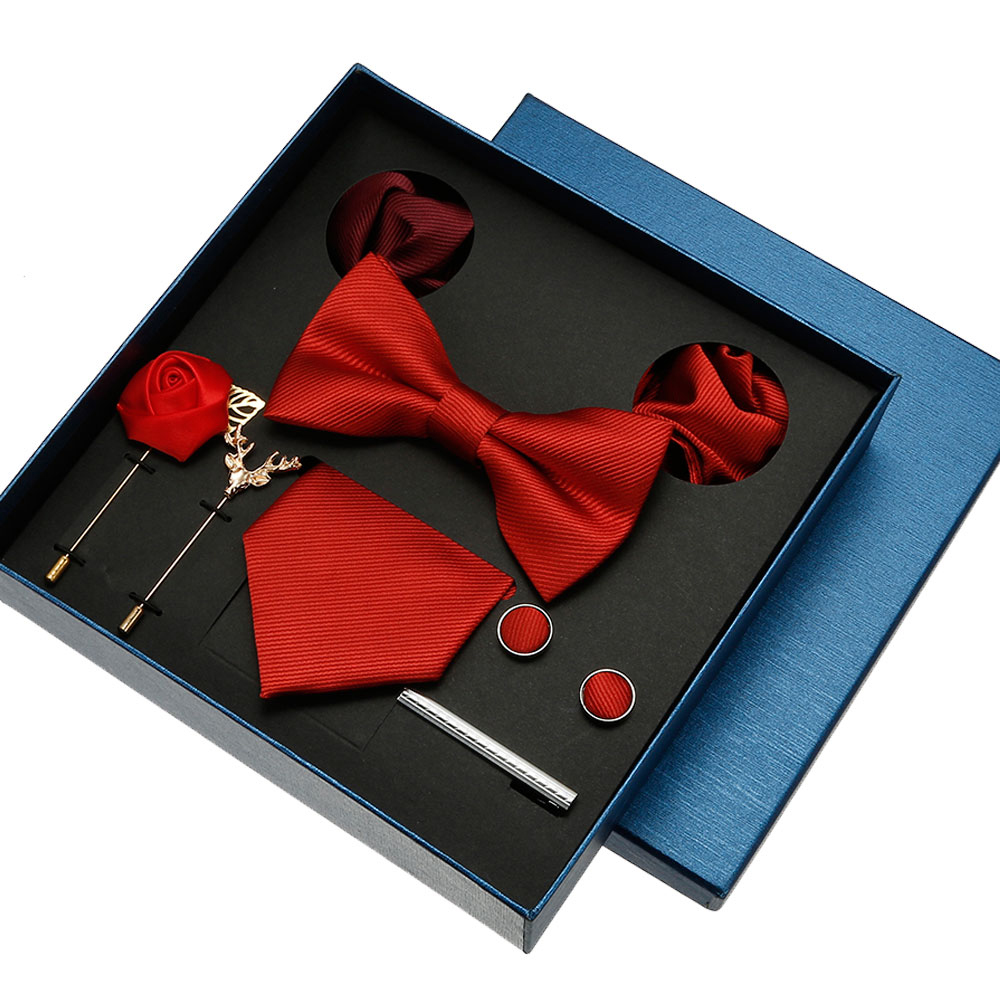 Czerwono-Niebiesko-Czarny Klas – Pocket Square Set recenzja i cena