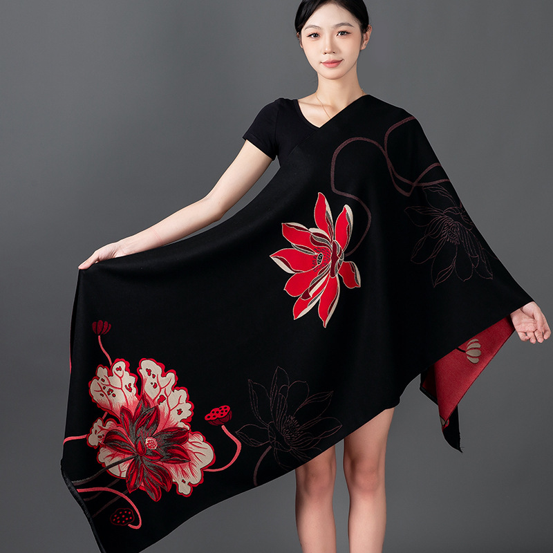 Damski Zimowy Szal Kaszmirowy  – Woven Scarf Blanket recenzja i cena