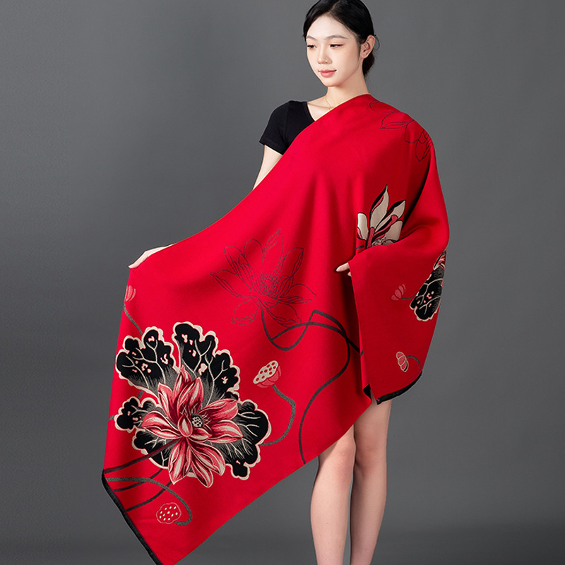 Damski Zimowy Szal Kaszmirowy  – Woven Scarf Blanket recenzja i cena