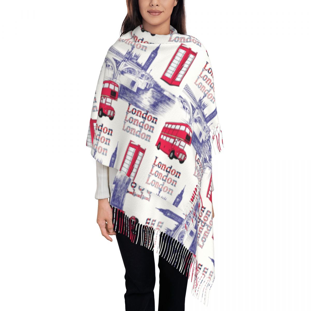 Szaliki Londyn Anglia Motywy S – Pashmina Wrap Large recenzja i cena