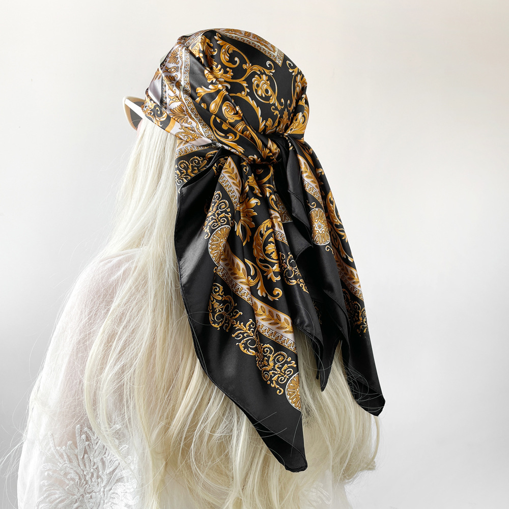 Jedwabna chusta satynowa kwadr – Head Wrap Turban recenzja i cena