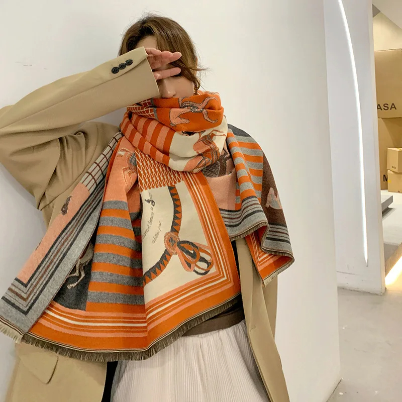 2024 Nowy luksusowy zimowy sza – Woven Scarf Blanket recenzja i cena