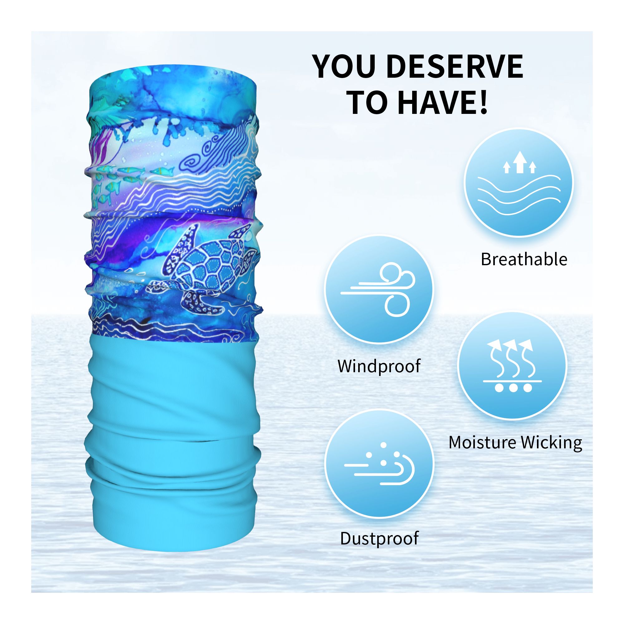 Opaska na głowę z motywem żółw – Neck Warmer Tube recenzja i cena