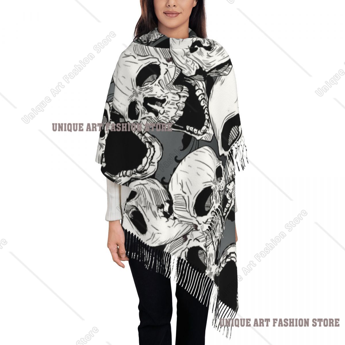 Damska chusta z frędzlami, mot – Pashmina Wrap Large recenzja i cena