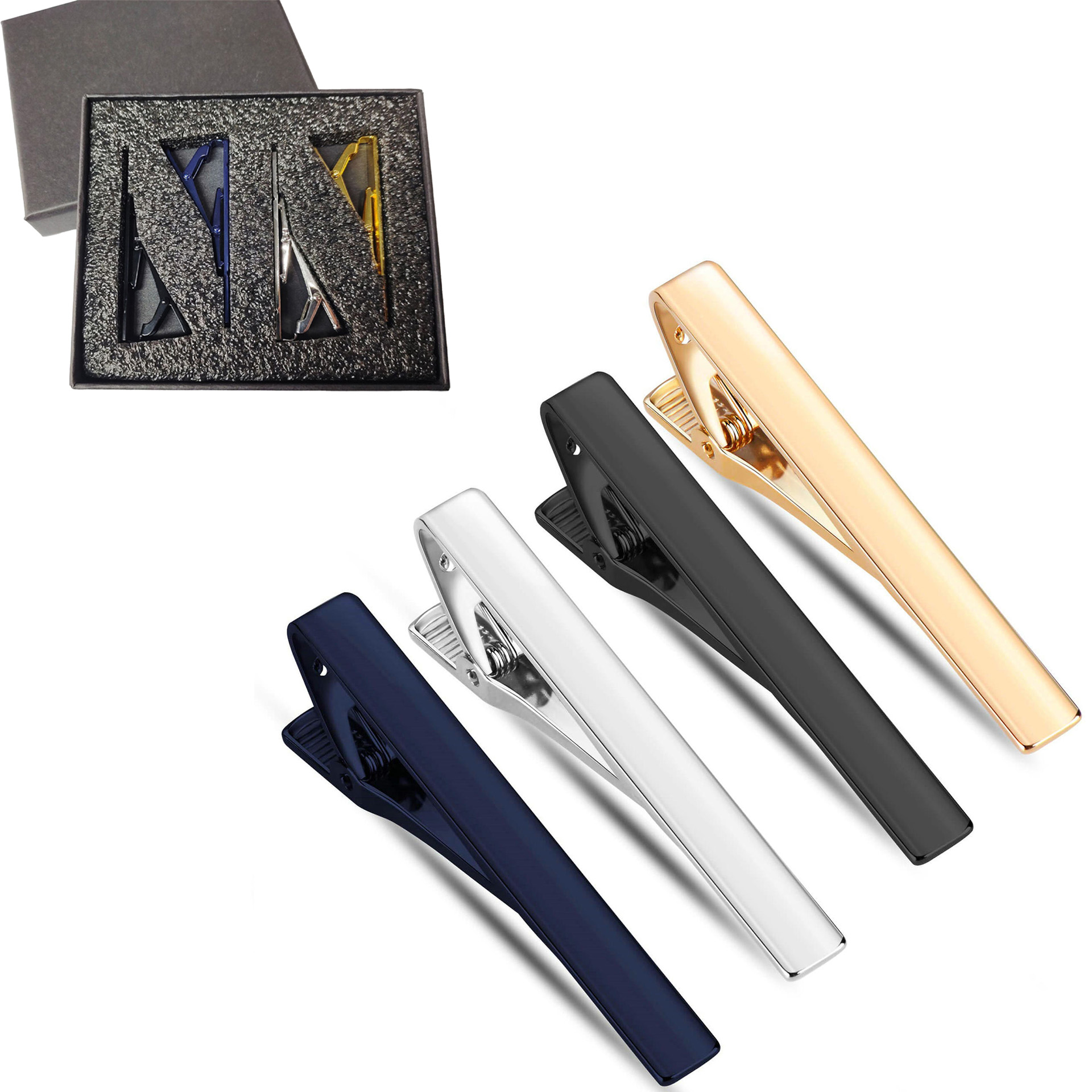 Metalowe spinki do krawata 1/4 – Tie Bar Set Gift recenzja i cena