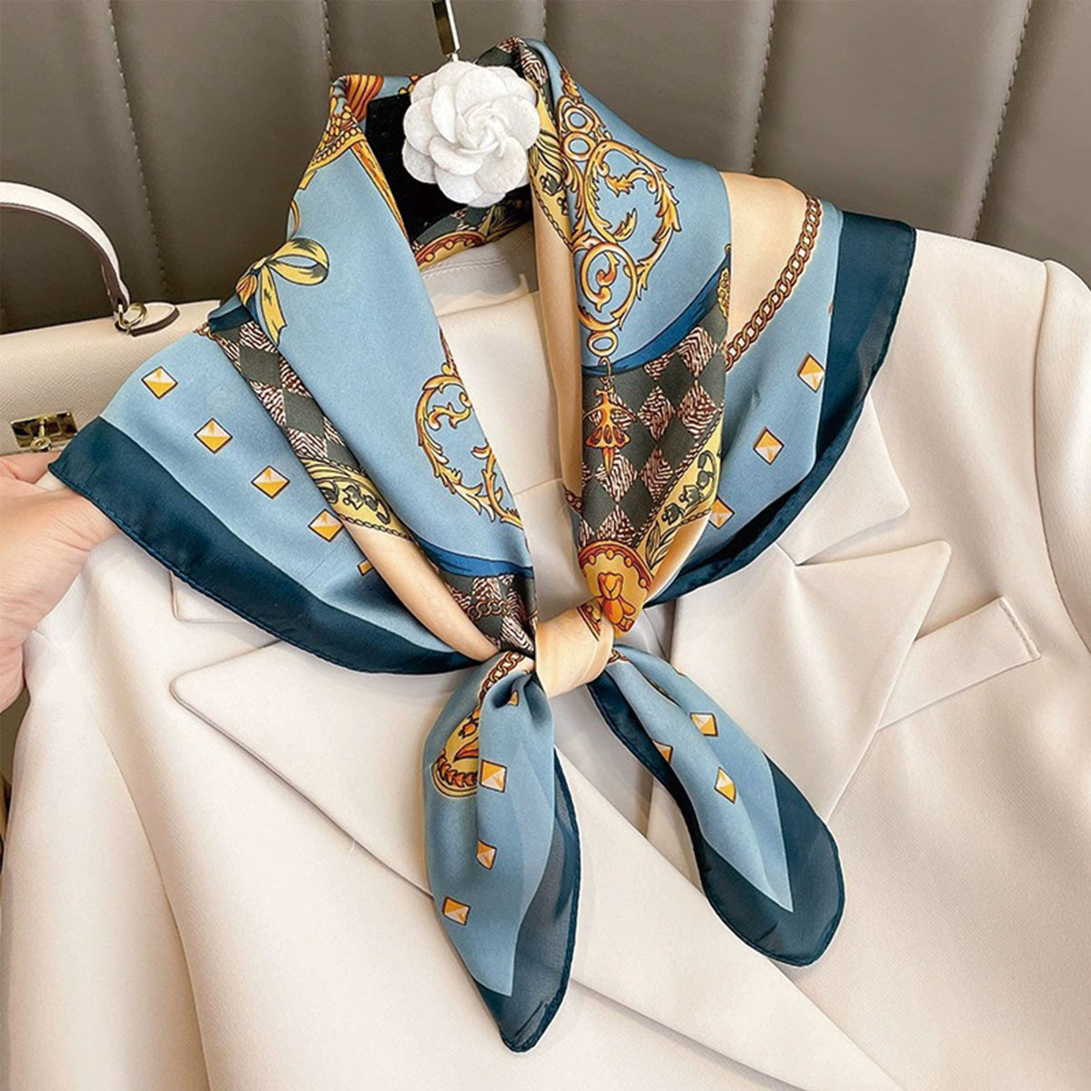 70x70cm modny koreański styl j – Scarf Silk Square recenzja i cena