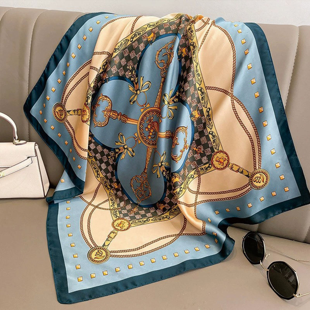 70x70cm modny koreański styl j – Scarf Silk Square recenzja i cena